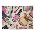 thumbnail image 5 of Sheronv Cosmetics Pink Background Tapestry Wall Hanging Unique Style for Home Wall Decor Art Living Room Bedroom Dorm Decoration 50x40inch, 5 of 6
