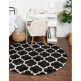 thumbnail image 1 of Unique Loom 3123752 3 ft. 3 in. x 3 ft. 3 in. Philadelphia Trellis Round Rug, Black, 1 of 2