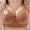 Khaki, variant on Lift Up Underwire Bras for Women New Woman's Printing Gathered Together Large Size Daily Bra Underwear No Rims Khaki Xs-4Xl