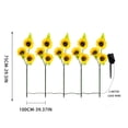 thumbnail image 3 of 5 Pack Solar Garden Light, Three Head Sunflower Cluster Waterproof Weather Resistant Design, LED Lamp for Patio Yard Walkway Wedding Party Outdoor Decoration, 3 of 9
