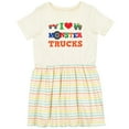 thumbnail image 3 of Inktastic I Love Trucks Girls Toddler Dress, 3 of 5