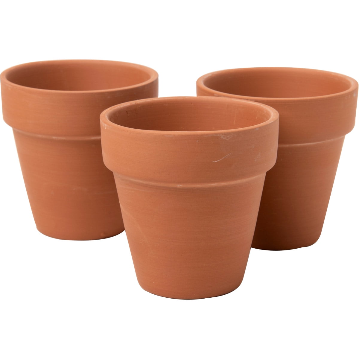 Plaid 2.62' in Dia. Unpainted Surface, Terra Cotta Pot Set, 3 Piece