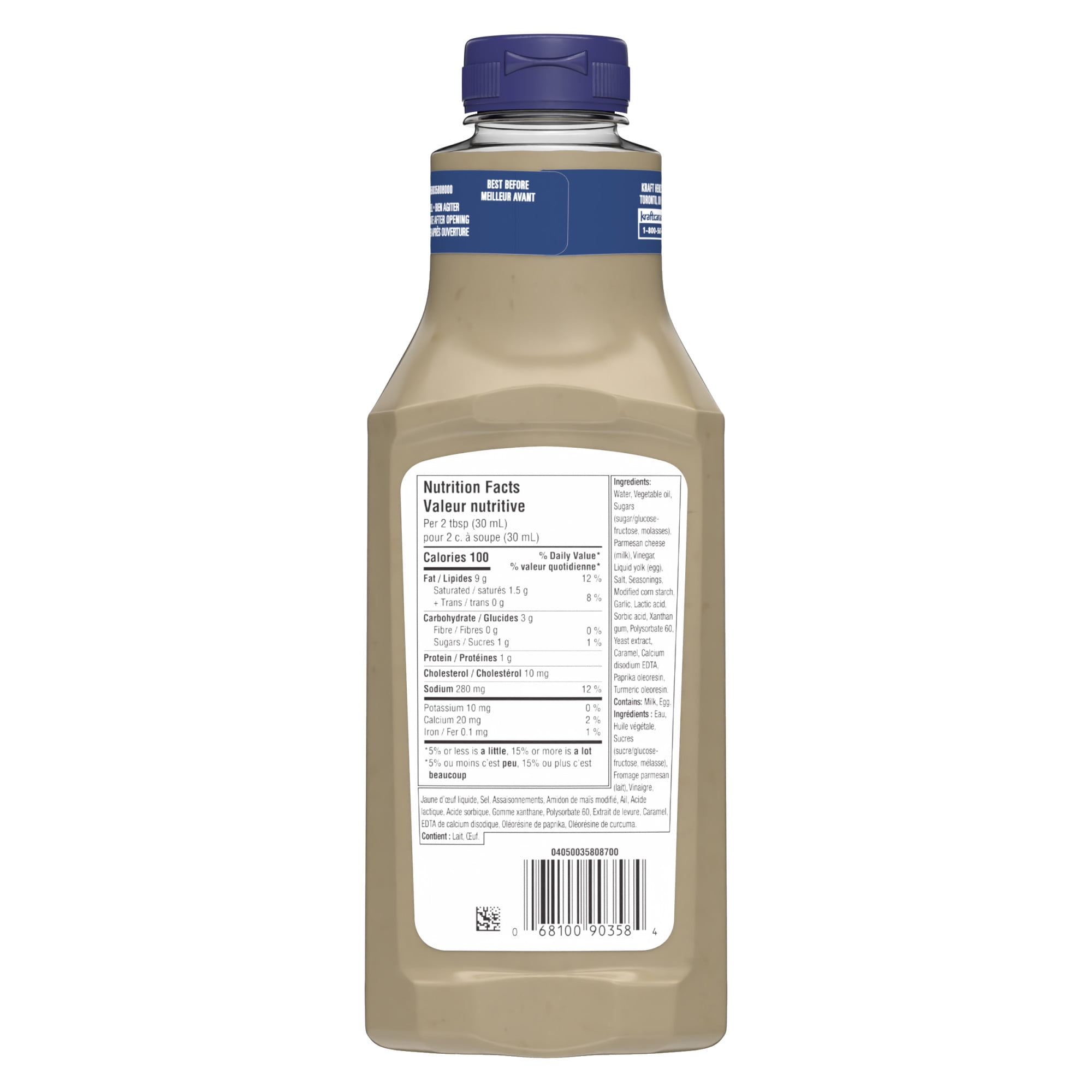Vinaigrette César Crémeuse, Bouteille