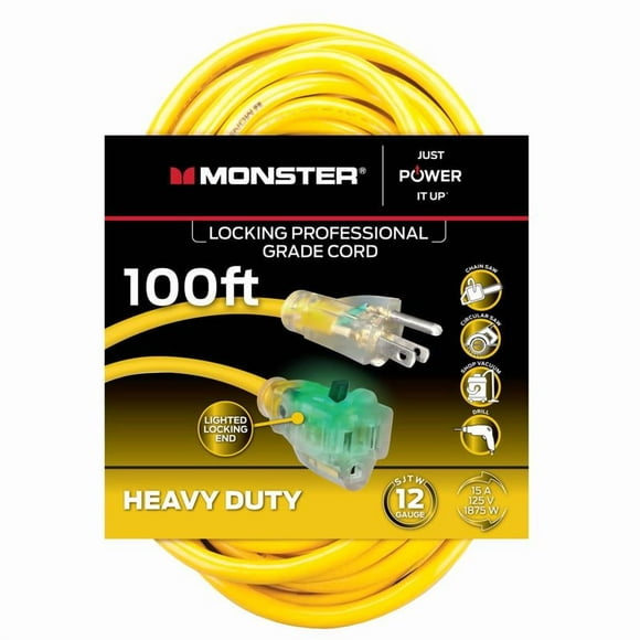 EXTNS CORD OTDR YLW 100'(Pack of 1)
