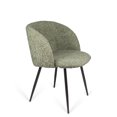 thumbnail image 5 of Set of 2 Dining Chairs, Upholstered Teddy Faux Fur Armchair with Metal Legs, Mid-Century Accent Chairs for Living Room Kitchen Dining Room,Grey, 5 of 9