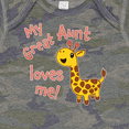 thumbnail image 4 of Inktastic My Great Aunt Loves Me- Cute Giraffe Boys or Girls Baby Bodysuit, 4 of 5