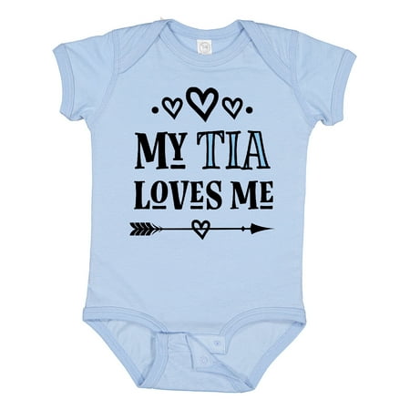 

Inktastic My Tia Loves Me Childs Gift Baby Girl Bodysuit
