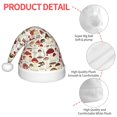 thumbnail image 4 of Haiem Cartoon Mushrooms Pattern Santa Hat Confortable Velvet Christmas Hat for Christmas Party Favors Fit for Adults and Kids, 4 of 6
