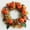 12in-pumpkin, variant on KOMI Artificial Maple Leaf Berries Pumpkin Pine Cone Garland Autumn Winter Front Door Wreath Pendant Decor for Christmas Halloween