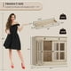 thumbnail image 3 of Aparador Buffet de 35.4" de Roble con Puerta de Vidrio, Almacenamiento Moderno con Cajón y Estantes Ajustables, Independiente para Comedor o Cocina, 3 of 8