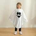 thumbnail image 5 of URMAGIC Toddler Baby Boys Girls Halloween Costume White Ghost Face Cloak Cape Party Cosplay Robe Ghost Costume 1-6T, 5 of 12