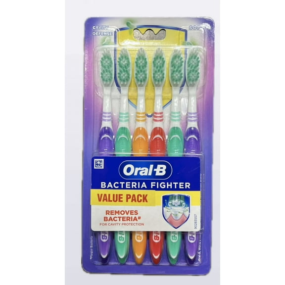 Oral-B Bacteria Fighter 6 count, soft bristles