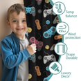 thumbnail image 3 of Blackout Kids Curtains,Game Controller Black Pattern Children's Insulated Curtains Set Of 2,Bedroom Essentials,Toddler Room Decor 52"x84", 3 of 5