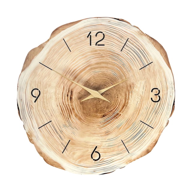 predolo Modern Silent Round Wall Clock in MDF with Decorative Hanging Hardware, Suitable 12 inch