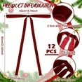 thumbnail image 4 of Ikeay 6-Pack Burgundy Velvet Christmas Bows 23.5X15.5 Inch, Rustic Big Ribbon for Staircase Wreath Tree Topper, Outdoor Indoor Xmas Holiday Decoration, 4 of 5