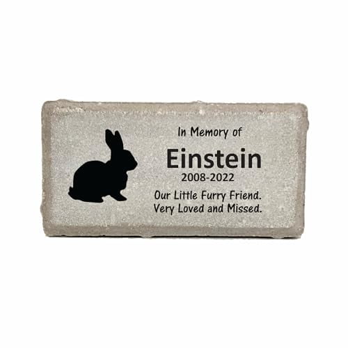 Rabbit Memorial Stone - Real Stone Personalized by$$Garden & Patio