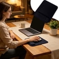 thumbnail image 4 of Ouuluon Mouse Pad with Wrist Rest, Ergonomic Comfortable Mouse Pads, 10x8in Black Non-Slip Bottom Mousepad for Office Gaming Laptop Home, 4 of 7
