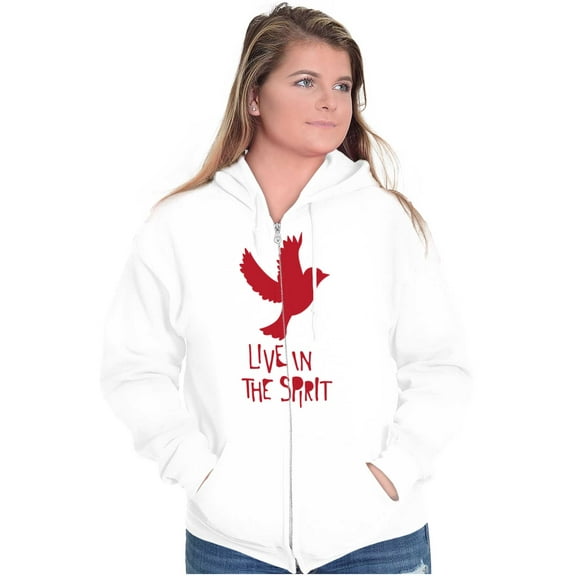 Live Jesus Christ Peaceful God Love Zip Up Hoodie Men's Women's Brisco Brands S