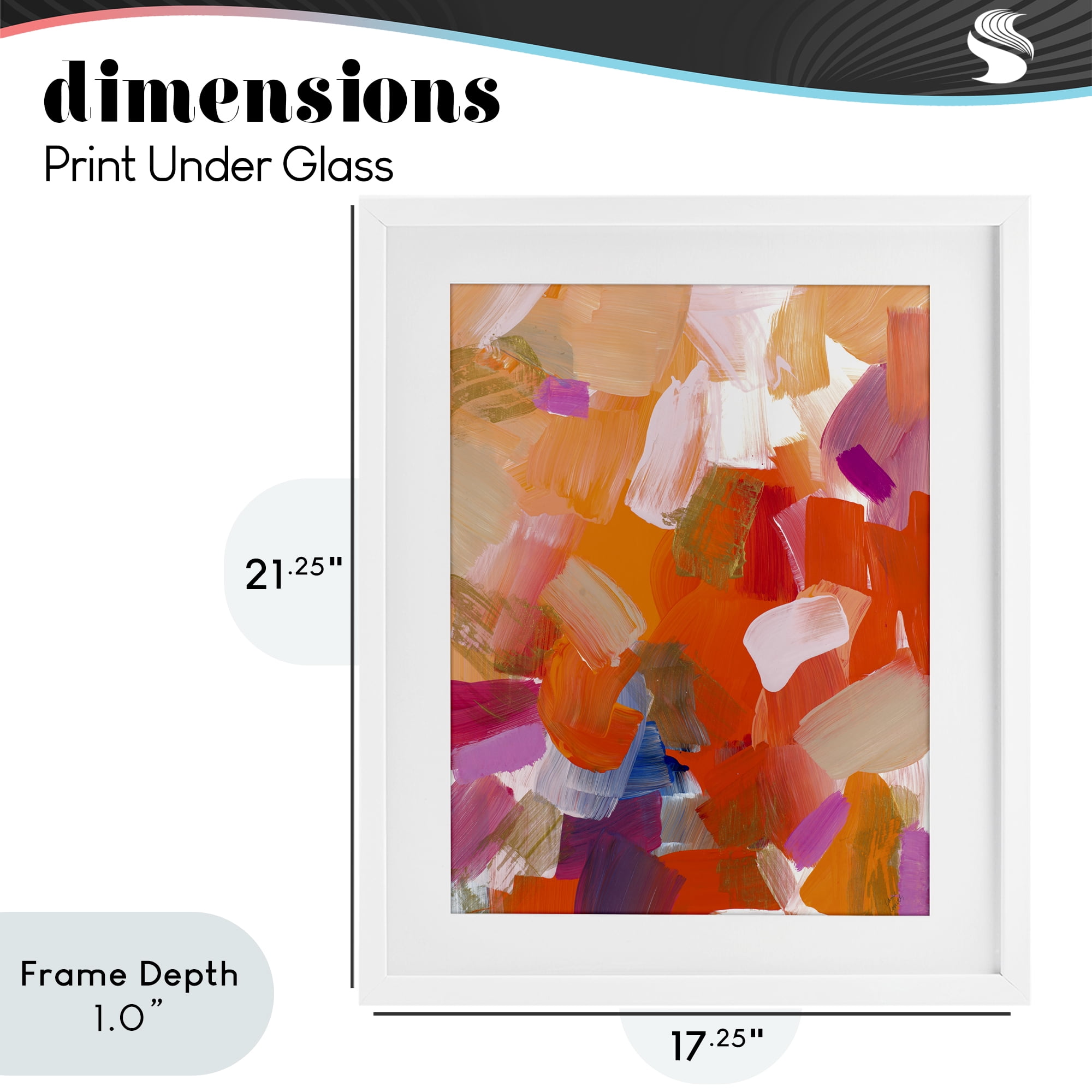 Stupell Industries Confetti Petals Abstraction White Framed Print Under Glass, design by Lanie Loreth