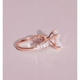 thumbnail image 3 of 4CT Princess Cut Moissanite Diamond Prong set Engagement Ring for Women, 10K Rose Gold, US 4.5, 3 of 8