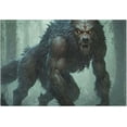 thumbnail image 4 of SKYSONIC Toiletry Mat Werewolf Crouching Print, Fluffy Plush Absorbent Bath Rugs Carpet with Non Slip Bottom for Bathroom Floor Toilet Tub and Shower, 4 of 7