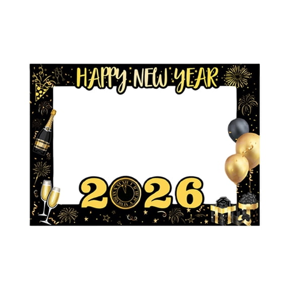 Sinyiin New Year Handheld Photo Booth Frame for Celebration Decoration Party Supplies