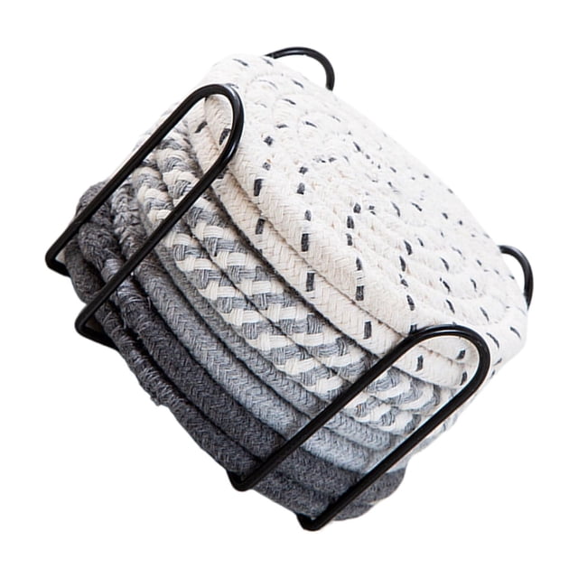 Injueey Juego de posavasos, elegante, duradero, múltiples opciones de color, tamaño portátil, bonito posavasos para bebida, Idea de regalo Cocina y Comedor gris