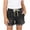 Black, variant on Girls Denim Shorts Drawsting Waist Cuffed Hem Shorts Summer Casual Comfy Jorts with Patchwork Pockets for 5-15 Years