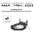 thumbnail image 3 of Computer Cooling Fan Holder, Thickened Stainless Steel Chassis Fan Mount Rack for 8cm 9cm 12cm Fans, Screw Hole Fixture, Heat Dissipation and Noise Reduction, 3 of 8