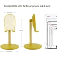 thumbnail image 2 of Adjustable Cell Phone Stand for Desk, Hands-Free Cell Phone Holder - Yellow, 2 of 6