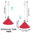 thumbnail image 3 of FSLiving Lampe de Piste Réglable en Hauteur Type J Macaron Rétractable avec Tige Télescopique Lampe Réglable Gimbale-Post Juno Lampe de Couverture DIY, Rouge - 3 Lumières, 3 of 7