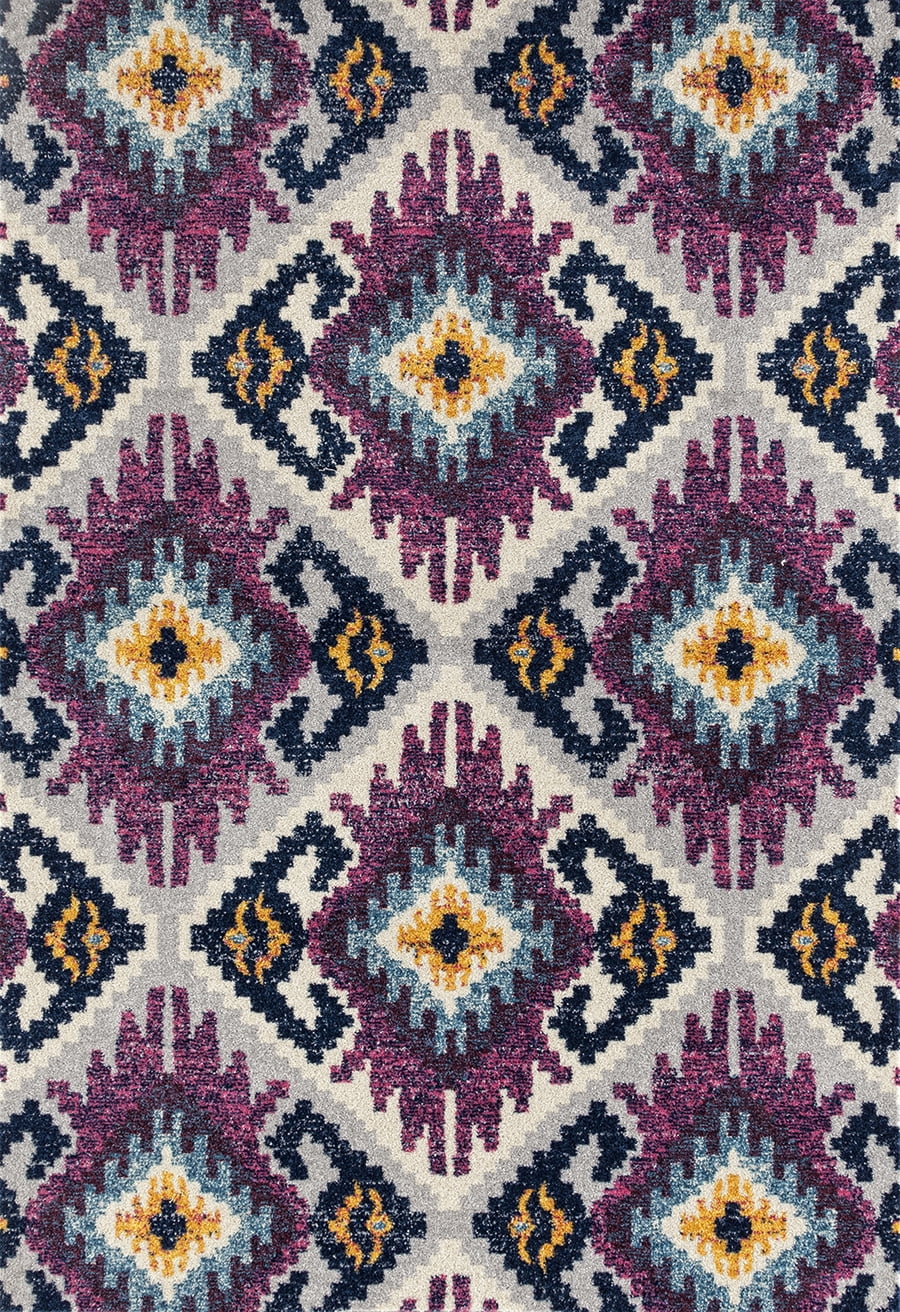 United Weavers Caledonia Willa Transitional Geometric Runner Rug, Plum, 2'7" x 7'2"