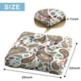 thumbnail image 7 of Boho Meditation Cushion, Paisley Square Pillow for Sitting on Floor and Yoga Practice 22 x 22, 7 of 7