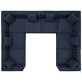 thumbnail image 2 of Modway Saybrook 8-Piece Patio Fabric Upholstered Sectional Sofa in Navy, 2 of 10