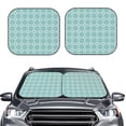 thumbnail image 2 of Haiem Blue Print Car Windshield Sun Shade (2 Pieces) Foldable Windshield Sun Shade Car Accessories for Truck SUV Pickup-Small, 2 of 7