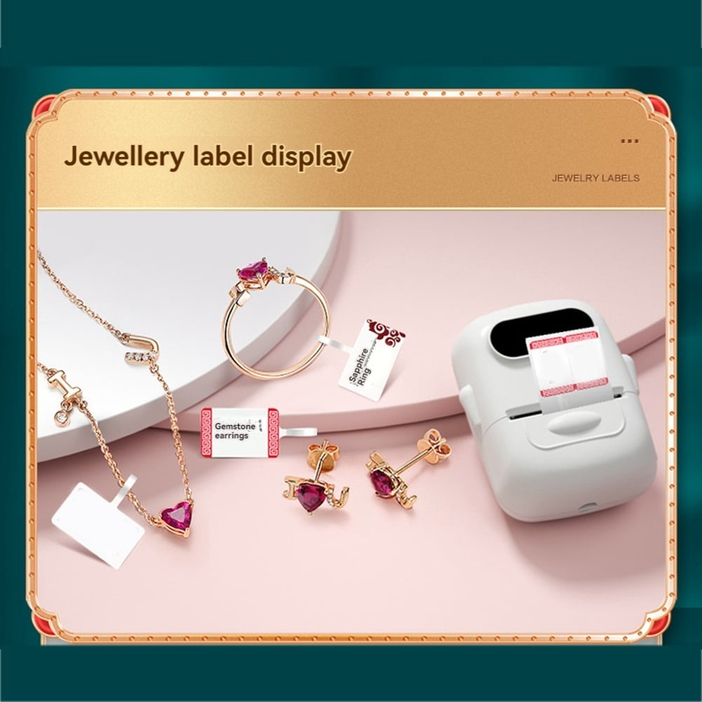 Label Maker Machine with Tape P50 Portable Label Printer Bluetooth Label Maker Machine Label Printer for Clothes Home C