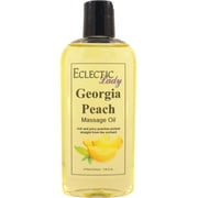 Georgia Peach Massage Oil by Eclectic Lady, 4 oz, Sweet Almond Oil and Jojoba Oil