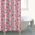 thumbnail image 4 of Pink Cow Milk Strawberry Pattern Shower Curtain 84"x72" ,Bathroom Decorative Shower Curtains Set with 12 Hooks,Modern Waterproof Washable Shower Curtain, 4 of 6