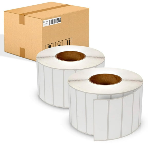 White Thermal Labels, Polypropylene Freezer Grade, 19620 Count, 4 x 1 in