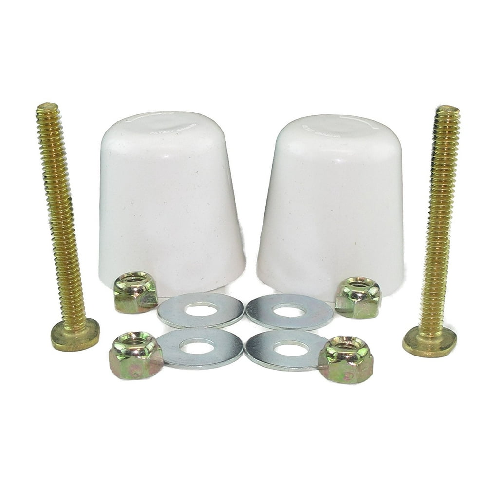 No Cut Toilet Bolt Cap Replacements (1/4 inch bolt thread) white, 2