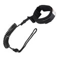 thumbnail image 2 of Kayak Paddle Rope Anti-lost Coiled Spring Leash Surfboard Leg Foot Ankle Rope Surfing Accessory, Black, 2 of 9