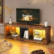 Support TV RVB Bestier pour téléviseurs jusqu'à 60" avec centre de divertissement à lumières LED