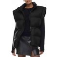 thumbnail image 2 of Lindreshi Puffer Vest Women Plus Size Clearance Womens Puffer Stand Collar Quilted Zip up Padded Puffy Sleeveless Jacket Bubble Coat, 2 of 6