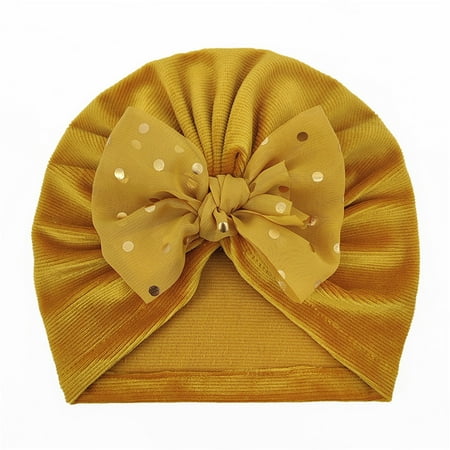 

Hunpta Hats For Kids Toddler Infant Baby Boys Girls Cap Polka Dot Beanie Bowknot Elastics Turban Hat