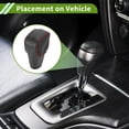 thumbnail image 3 of Cubierta de pomo de cambio de marchas Unique Bargains para Ford Ranger 2019-2022, antideslizante, negra y roja, protector de mango de cambio de palanca de cuero sintético, 1 pieza, 3 of 6