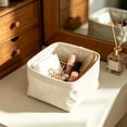 thumbnail image 4 of Foldable Cloth Storage Basket Organizer - 3 Sizes for Wardrobe Shelf, Bedroom, Living Room - White, 4 of 6