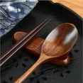 thumbnail image 2 of Nomeni Tableware Japanese Vintage Wooden Chopsticks Spoon Tableware 2pcs Set New Gift, 2 of 3