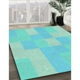 thumbnail image 3 of Ahgly Company Tapis d'Intérieur Ronds de Style Transitionnel Lavables à la Machine, Vert Turquoise, 4 Pieds Rond, 3 of 7
