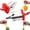 Red, variant on 2 in 1 Pepper Corer Tool, 304 Stainless Steel Bell Pepper Seed Remover with Rotary Cutter, Jalapeno Coring Tool for Vegetables, Apples, Cucumbers & Kitchen Food Prep