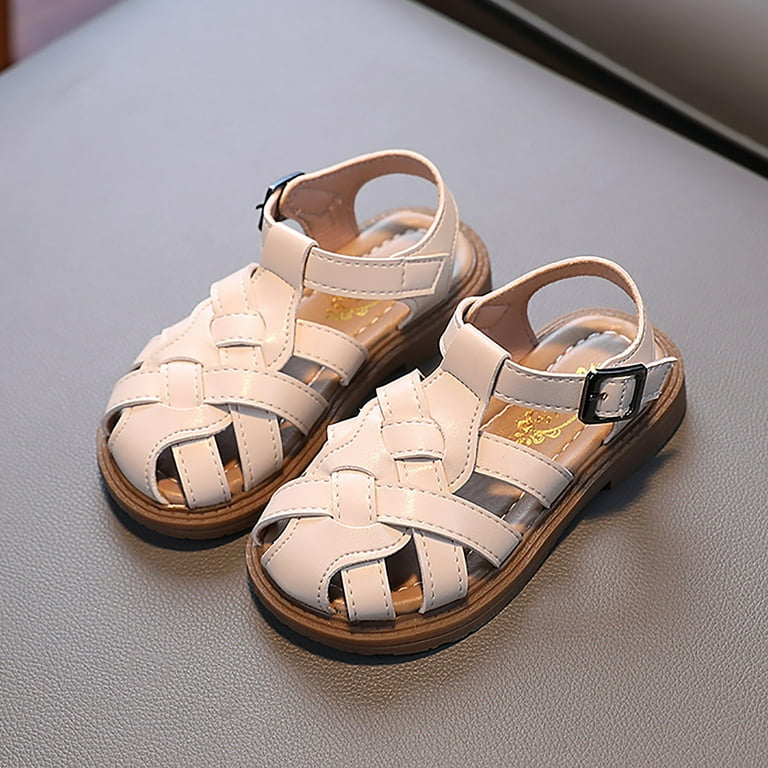 Girls Closed Toe Sandals Rose Shoes Size 4 Girls Sandals Toddler Little Kid Closed Toe T Strap Dress Sandals Summer Shoes Closed Toe Sandals Toddler